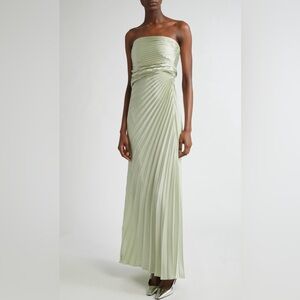 A.L.C. Layla Strapless Pleated Gown